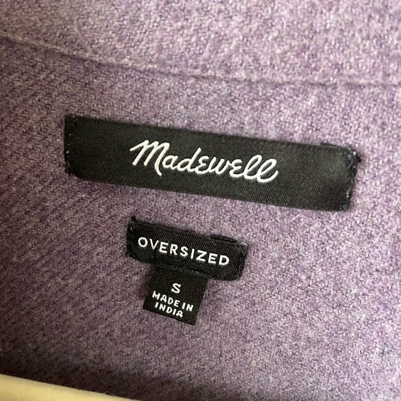 Madewell, women’s small, 100% cotton soft oversized dusty purple shacket shirt - Picture 2 of 6